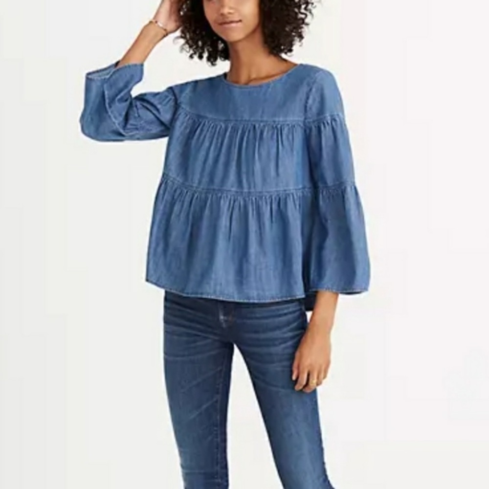Madewell Tiered Button-back Details Sz S NWOT
